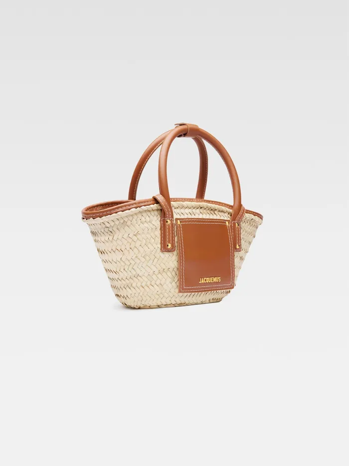 JACQUEMUS Baskets and Totebags Mini Beach Basket Bag Light Brown 8211 Women