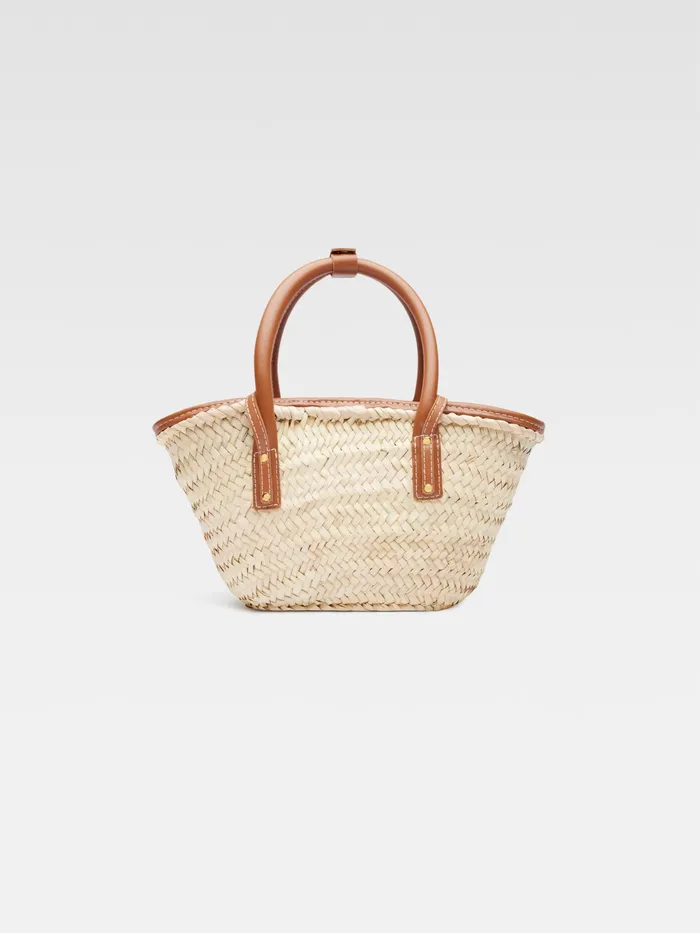 JACQUEMUS Baskets and Totebags Mini Beach Basket Bag Light Brown 8211 Women