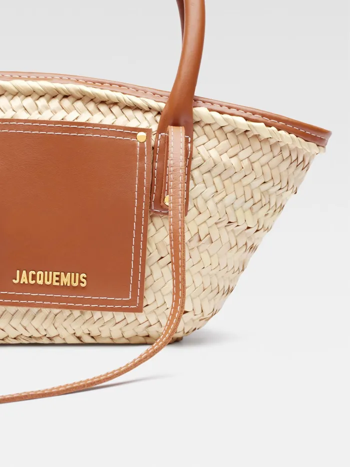 JACQUEMUS Baskets and Totebags Mini Beach Basket Bag Light Brown 8211 Women