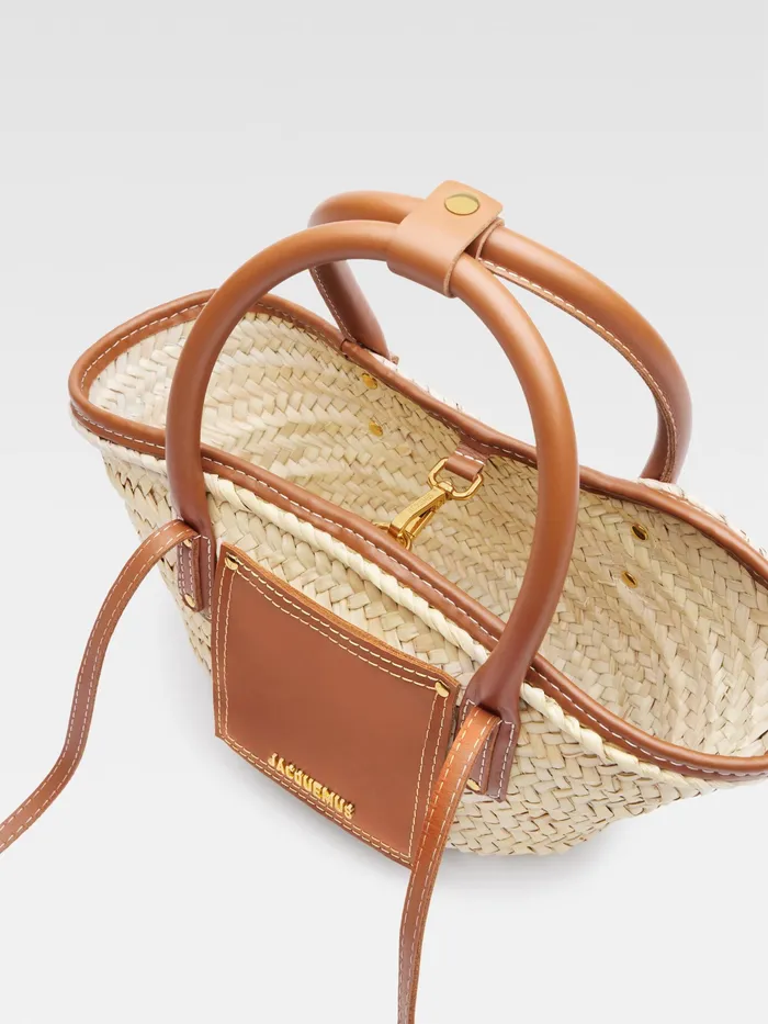 JACQUEMUS Baskets and Totebags Mini Beach Basket Bag Light Brown 8211 Women