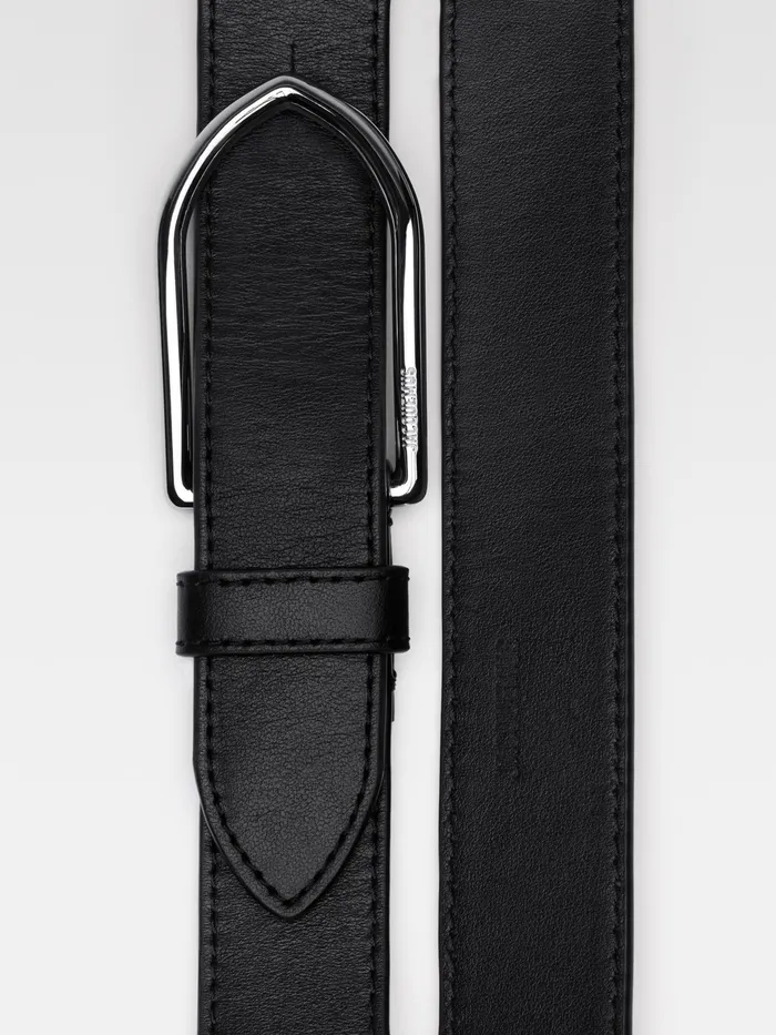 JACQUEMUS Belts Angled Buckle Belt Blacksilver 8211 Women