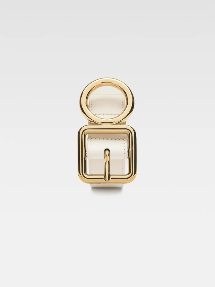 JACQUEMUS Belts Circle And Square Buckle Belt Light Ivory 8211 Women
