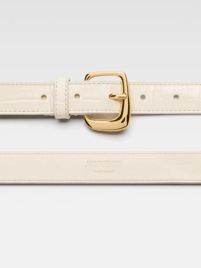 JACQUEMUS Belts J034 Buckle Belt Light Ivory 8211 Women