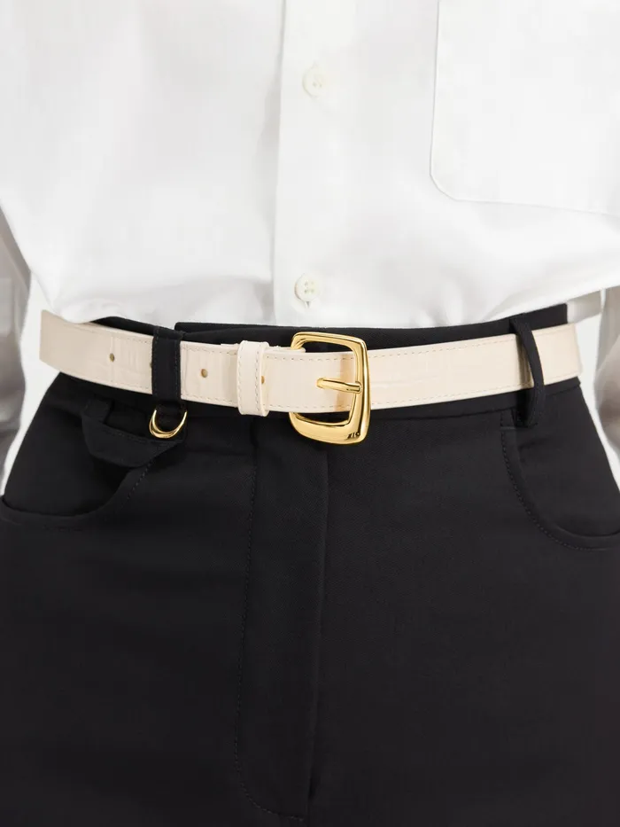 JACQUEMUS Belts J034 Buckle Belt Light Ivory 8211 Women