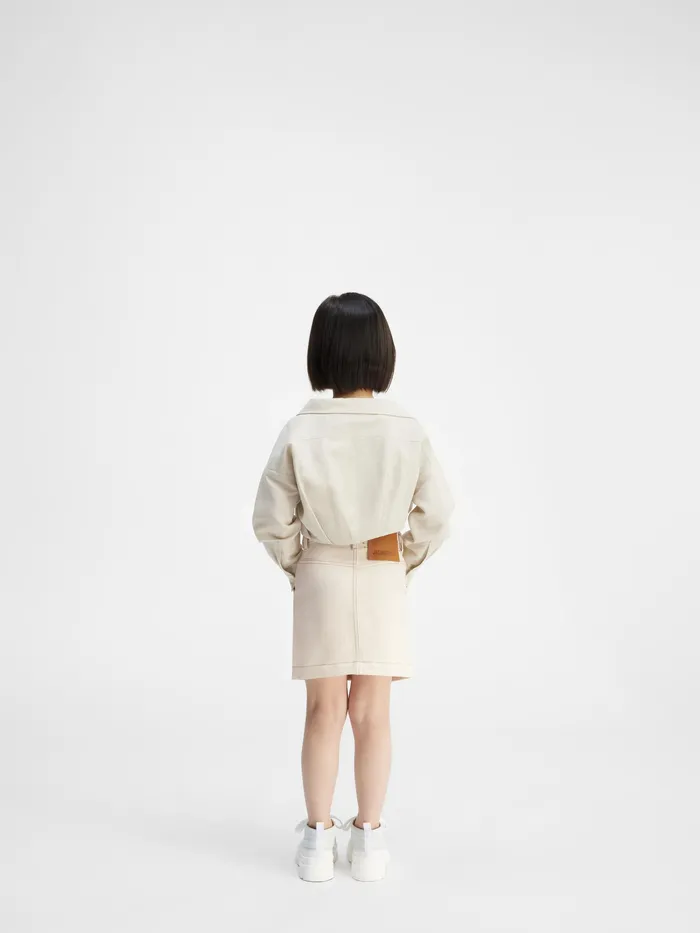 JACQUEMUS Bottoms Denim Skirt Offwhite 8211 Kids