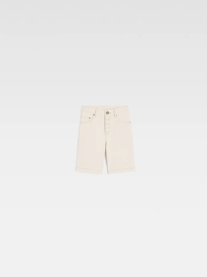 JACQUEMUS Bottoms Denim Workwear Shorts Offwhite 8211 Kids