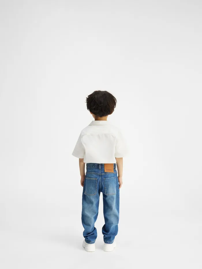 JACQUEMUS Bottoms FivePocket Denim Pants Bluetabac 8211 Kids