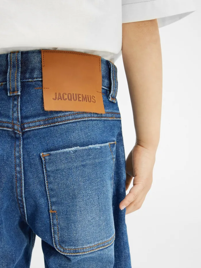 JACQUEMUS Bottoms FivePocket Denim Pants Bluetabac 8211 Kids