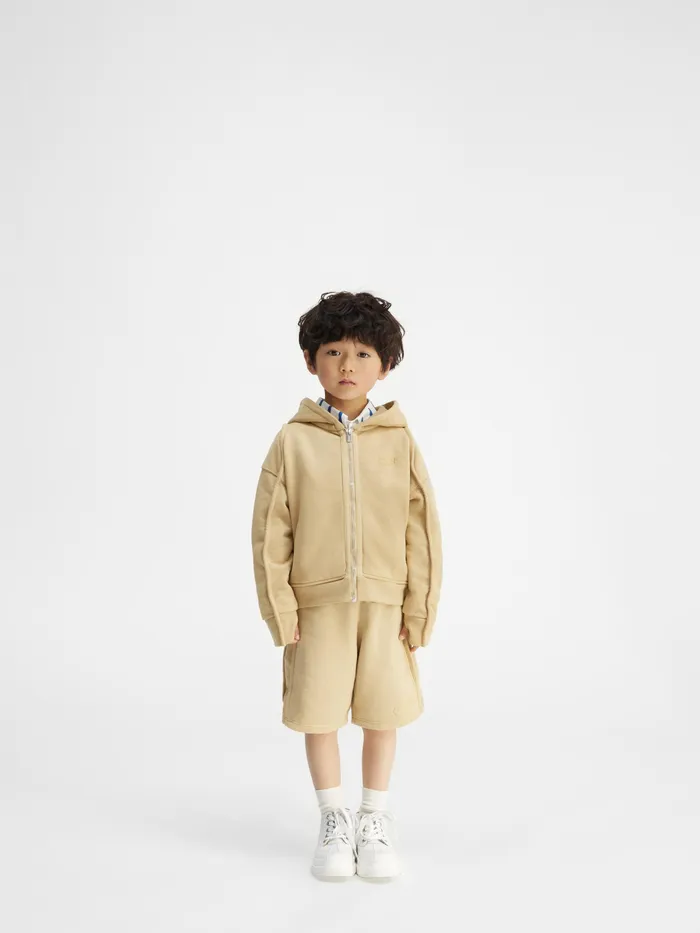 JACQUEMUS Bottoms Fleece Shorts Dark Beige 8211 Kids