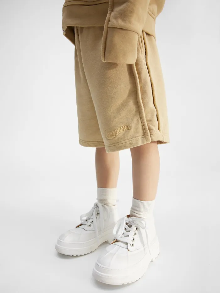 JACQUEMUS Bottoms Fleece Shorts Dark Beige 8211 Kids
