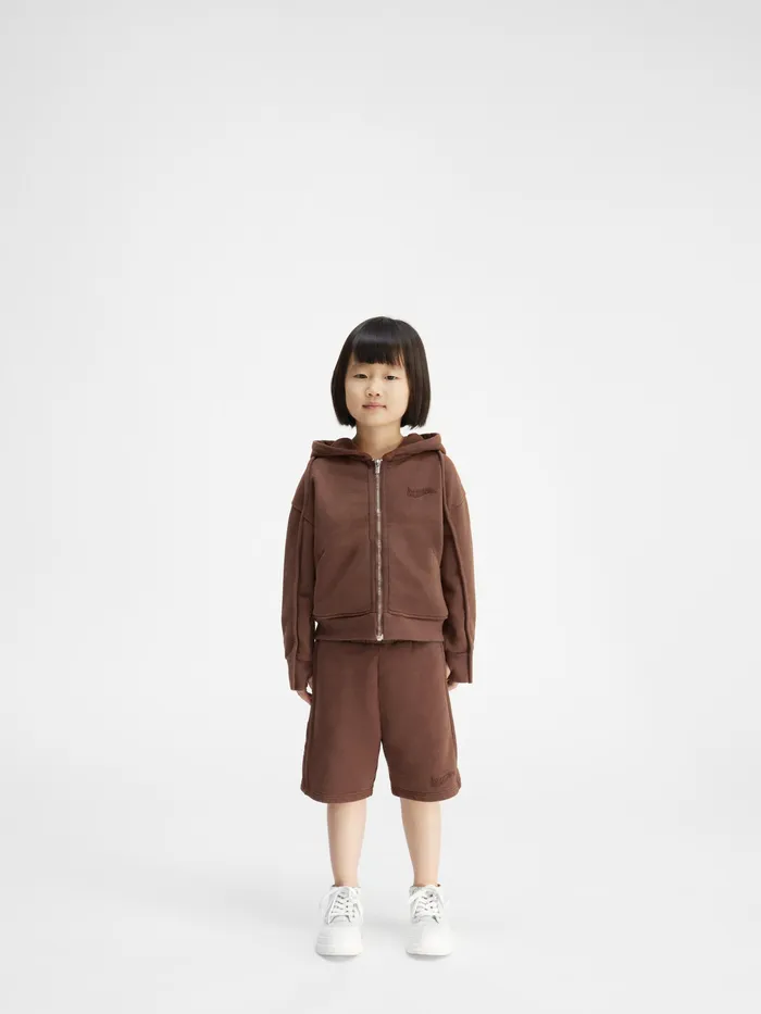 JACQUEMUS Bottoms Fleece Shorts Dark Brown 8211 Kids