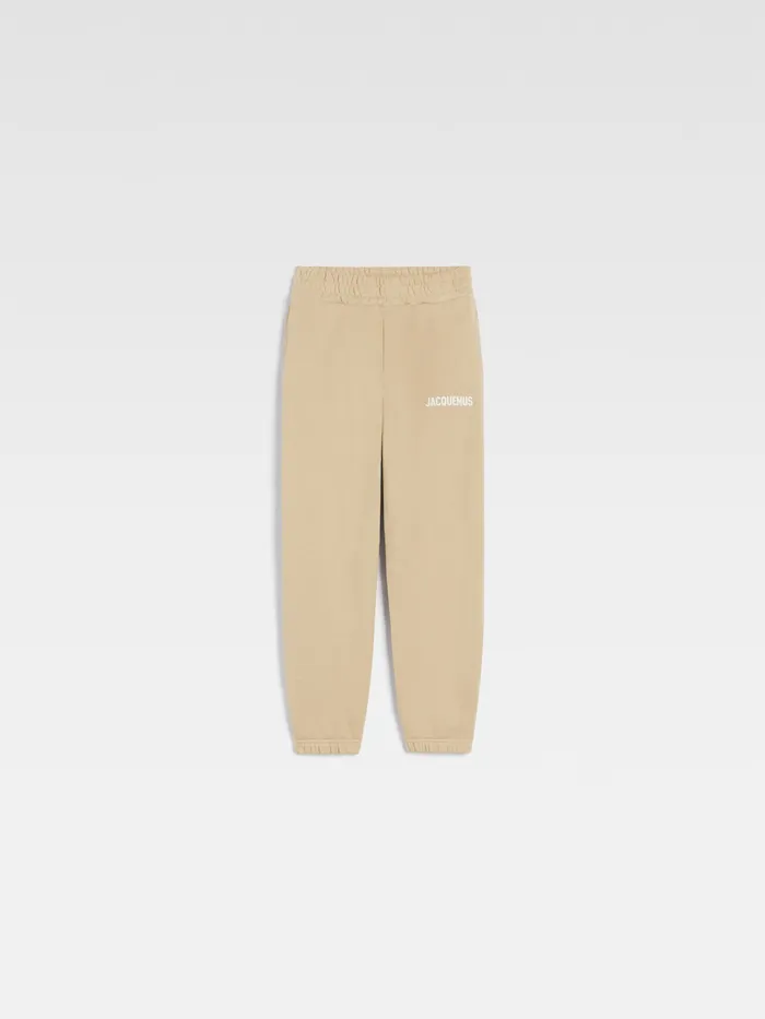 JACQUEMUS Bottoms Jogging Suit With Printed Logo Dark Beige 8211 Kids