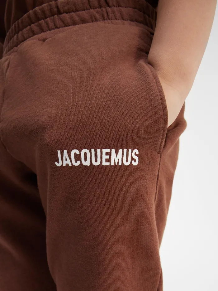 JACQUEMUS Bottoms Jogging Suit With Printed Logo Dark Brown 8211 Kids