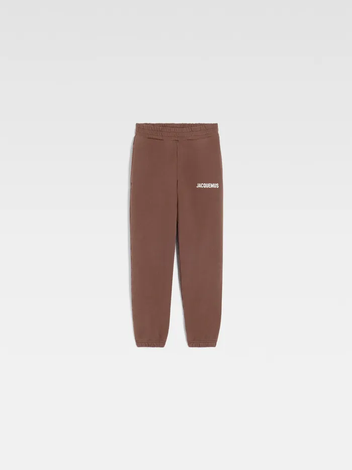 JACQUEMUS Bottoms Jogging Suit With Printed Logo Dark Brown 8211 Kids