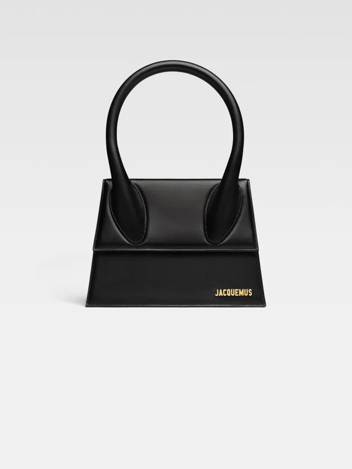JACQUEMUS Chiquitos Large Leather Handbag Black 8211 Women