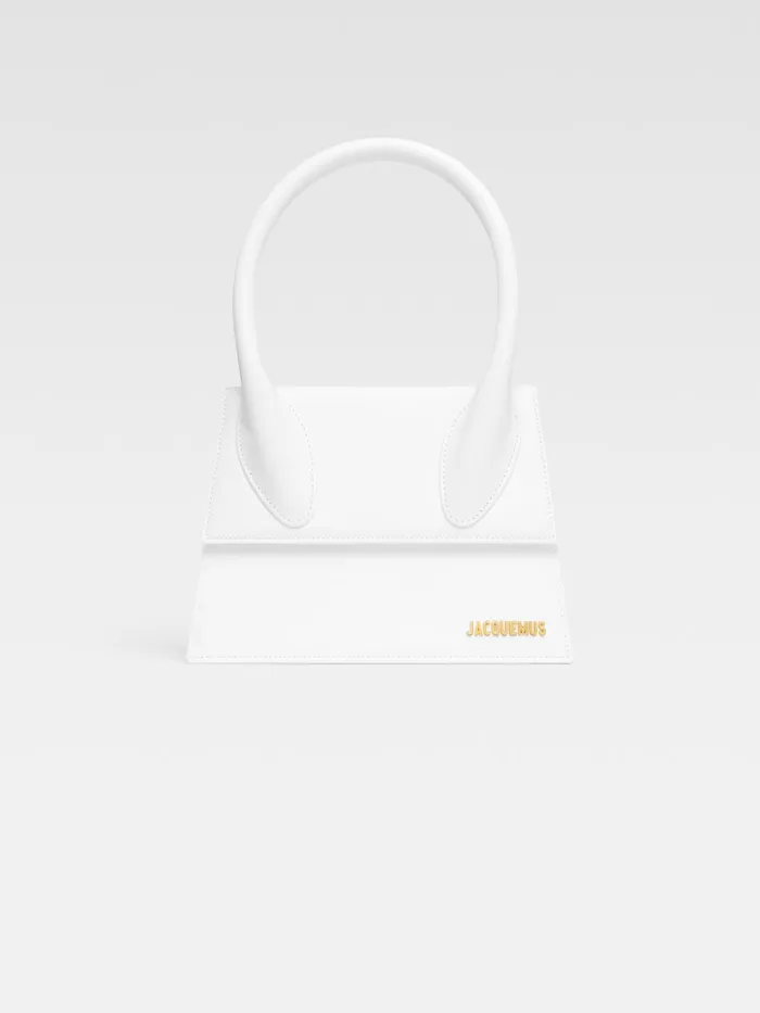 JACQUEMUS Chiquitos Large Leather Handbag White 8211 Women