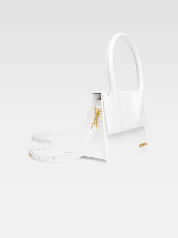 JACQUEMUS Chiquitos Large Leather Handbag White 8211 Women