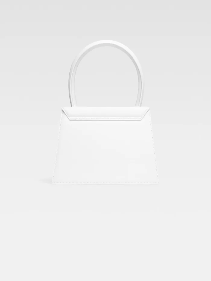 JACQUEMUS Chiquitos Large Leather Handbag White 8211 Women
