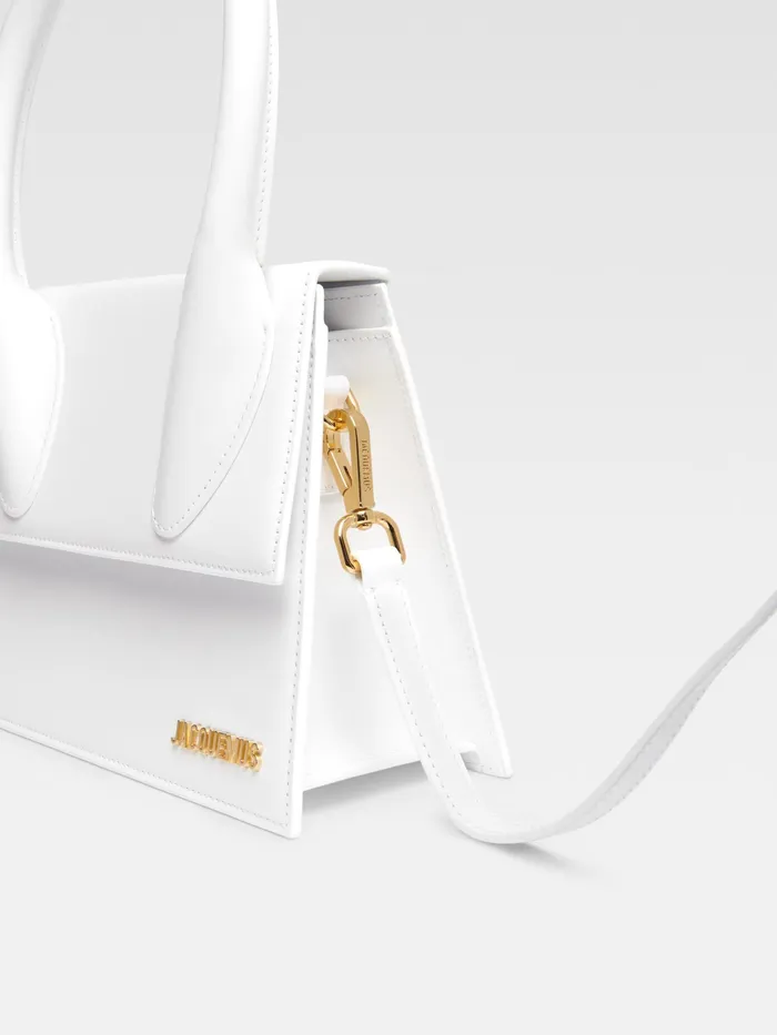 JACQUEMUS Chiquitos Large Leather Handbag White 8211 Women