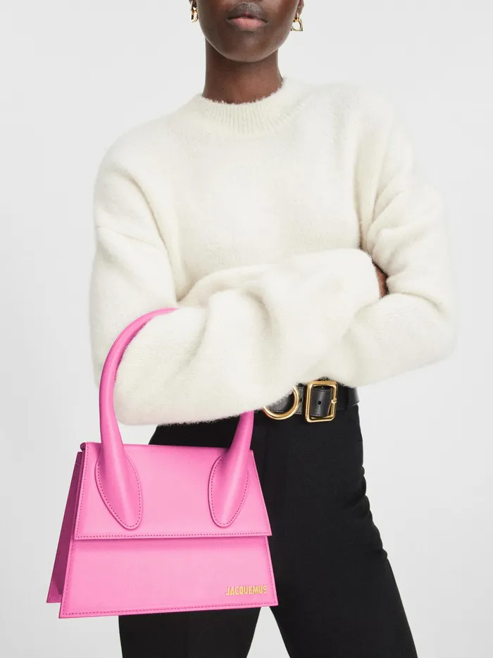 JACQUEMUS Chiquitos Large Signature Handbag Pink 8211 Women