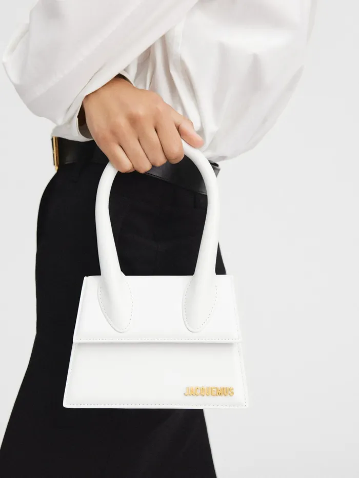 JACQUEMUS Chiquitos Leather Handbag White 8211 Women