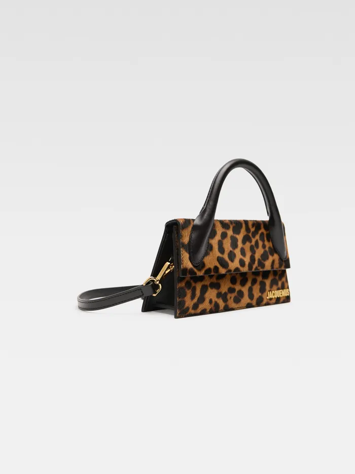 JACQUEMUS Chiquitos Long Handbag Print Leopard Brown 8211 Women