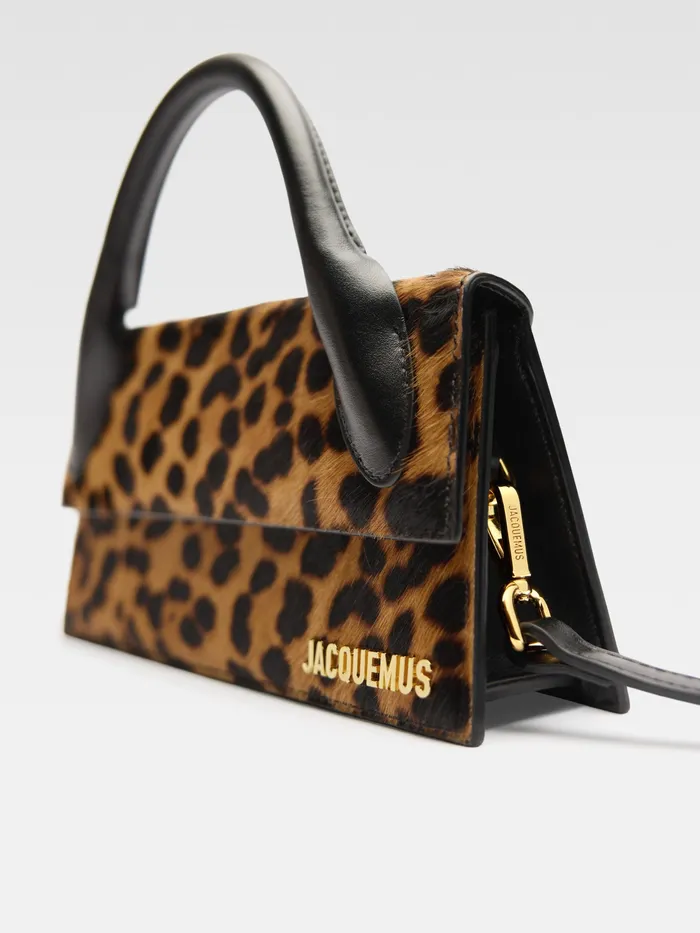 JACQUEMUS Chiquitos Long Handbag Print Leopard Brown 8211 Women