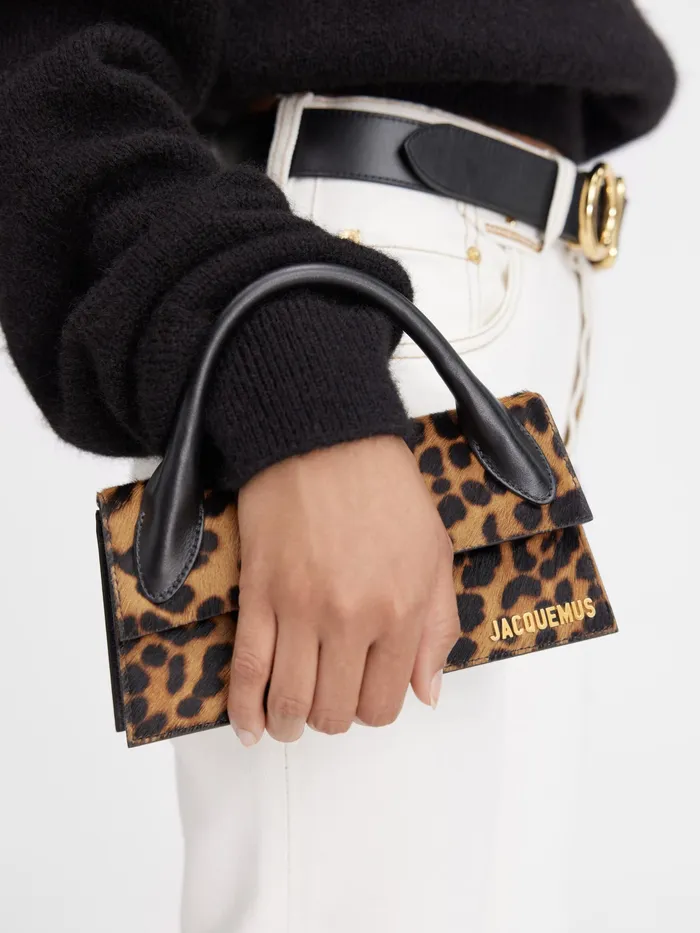 JACQUEMUS Chiquitos Long Handbag Print Leopard Brown 8211 Women