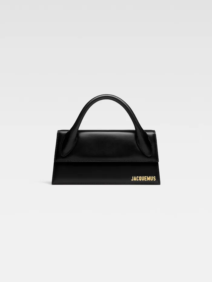 JACQUEMUS Chiquitos Long Leather Handbag Black 8211 Women