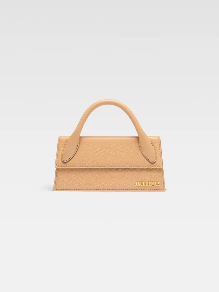 JACQUEMUS Chiquitos Long Leather Handbag Camel 8211 Women