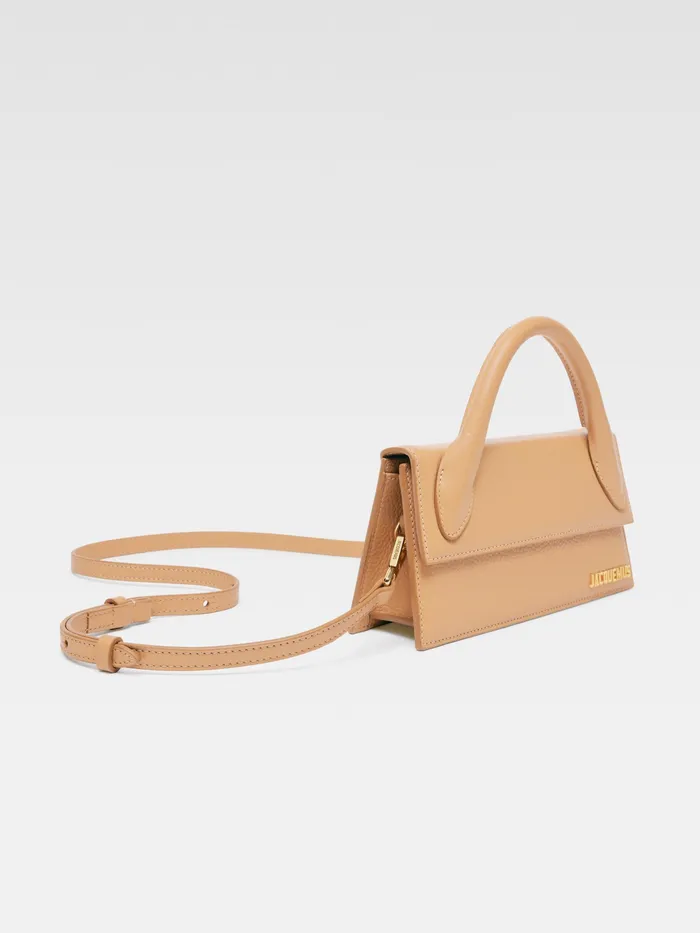 JACQUEMUS Chiquitos Long Leather Handbag Camel 8211 Women