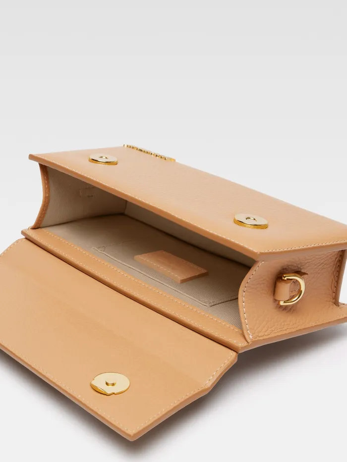 JACQUEMUS Chiquitos Long Leather Handbag Camel 8211 Women