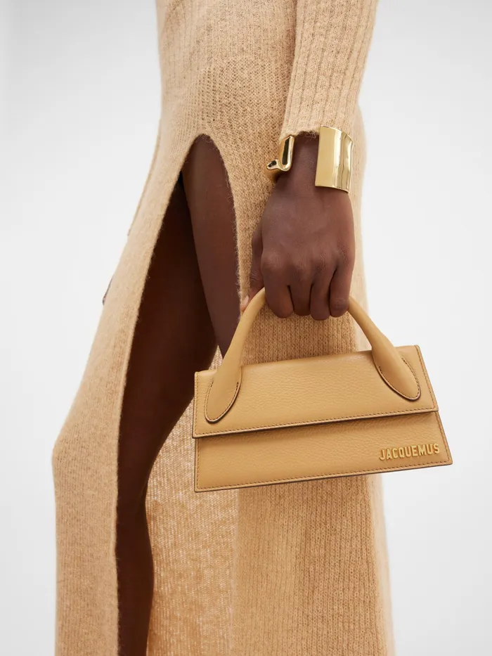 JACQUEMUS Chiquitos Long Leather Handbag Camel 8211 Women