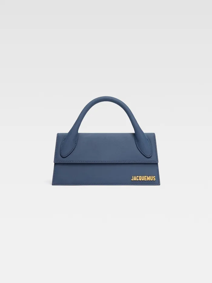 JACQUEMUS Chiquitos Long Leather Handbag Dark Navy 8211 Women