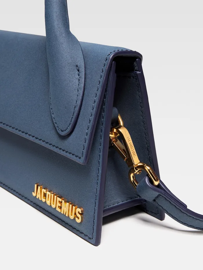 JACQUEMUS Chiquitos Long Leather Handbag Dark Navy 8211 Women