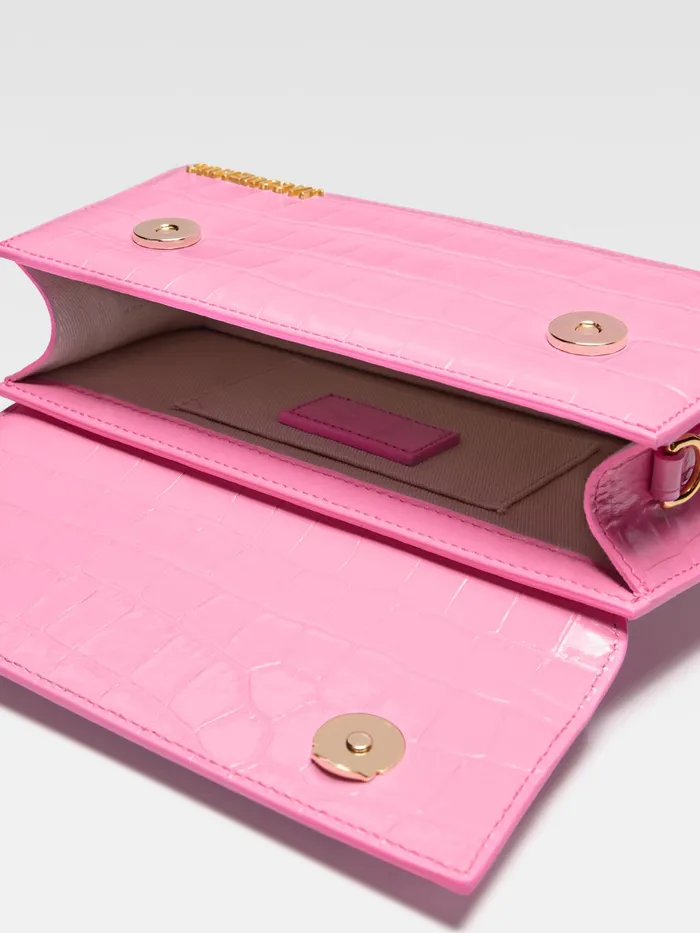 JACQUEMUS Chiquitos Long Leather Handbag Pink 8211 Women