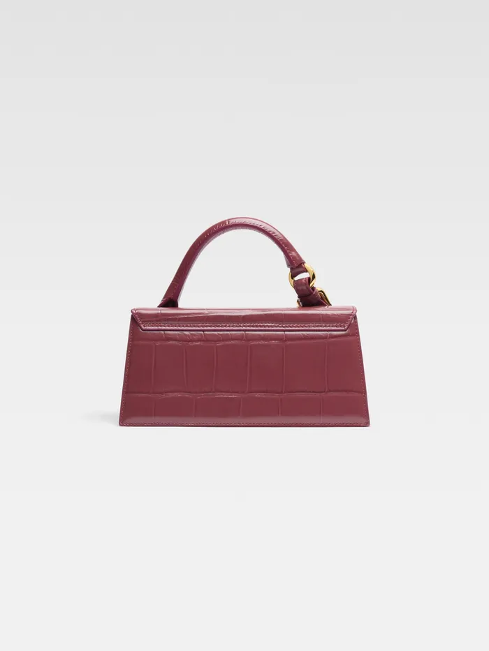 JACQUEMUS Chiquitos Long Signature Buckled Handbag Dark Burgundy 8211 Women
