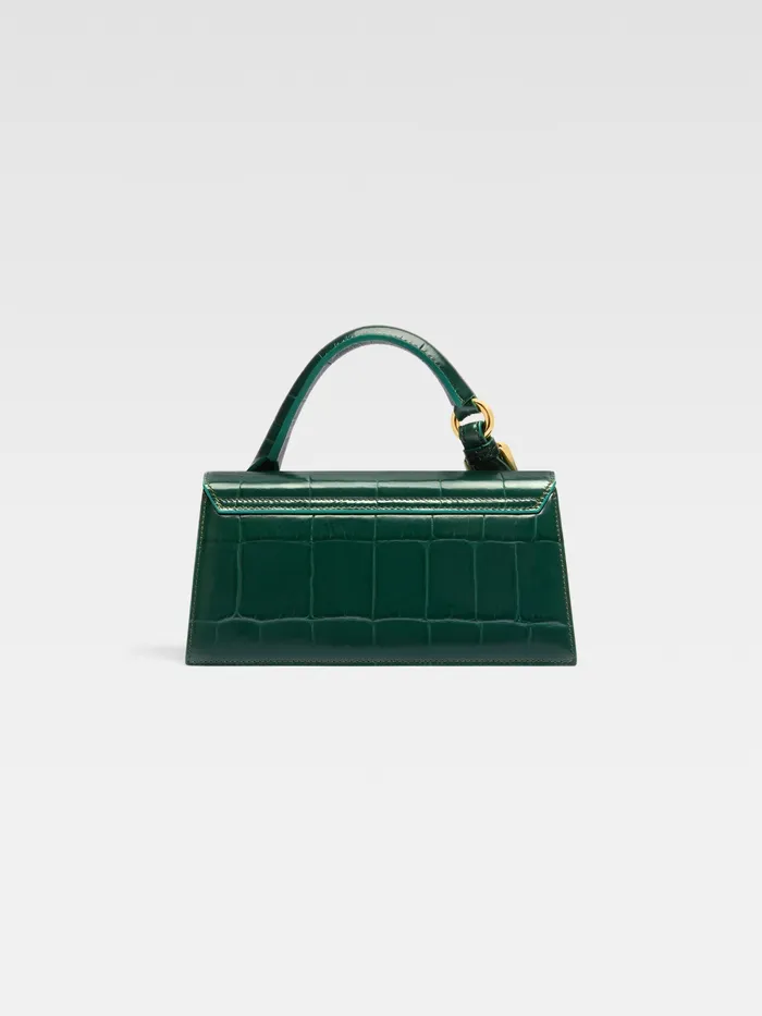 JACQUEMUS Chiquitos Long Signature Buckled Handbag Dark Green 8211 Women