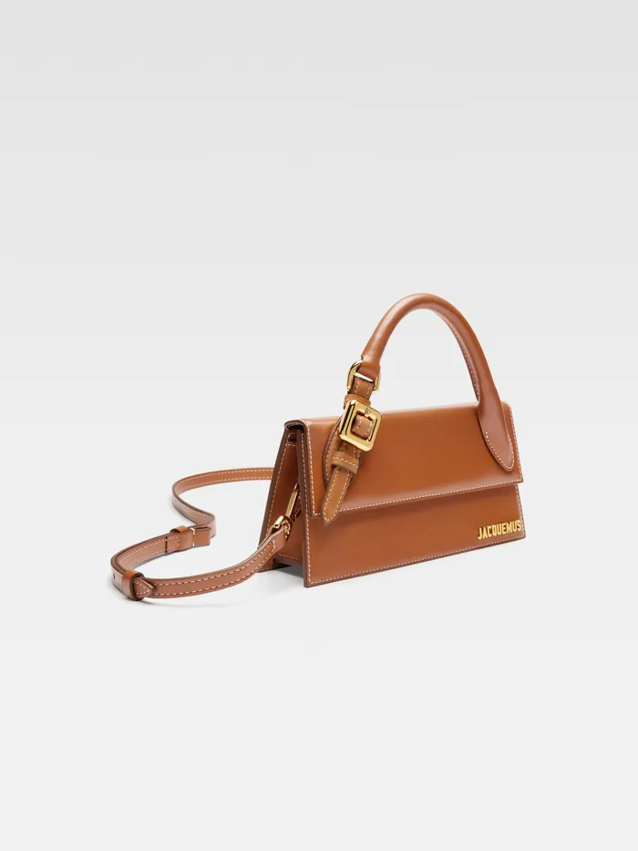 JACQUEMUS Chiquitos Long Signature Buckled Handbag Light Brown 8211 Women