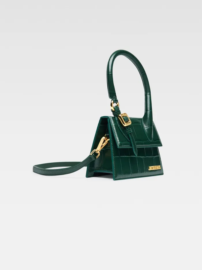 JACQUEMUS Chiquitos Signature Buckled Handbag Dark Green 8211 Women