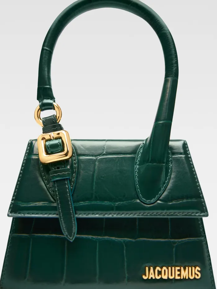 JACQUEMUS Chiquitos Signature Buckled Handbag Dark Green 8211 Women