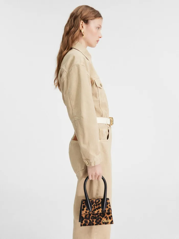 JACQUEMUS Chiquitos Signature Handbag Print Leopard Brown 8211 Women