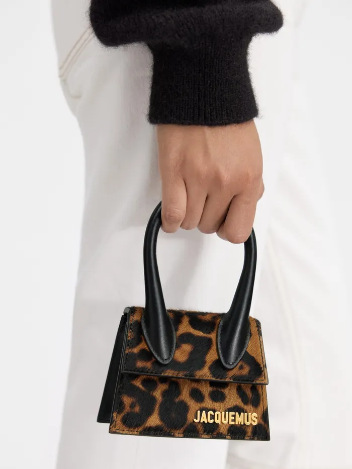 JACQUEMUS Chiquitos Signature Mini Handbag Print Leopard Brown 8211 Women