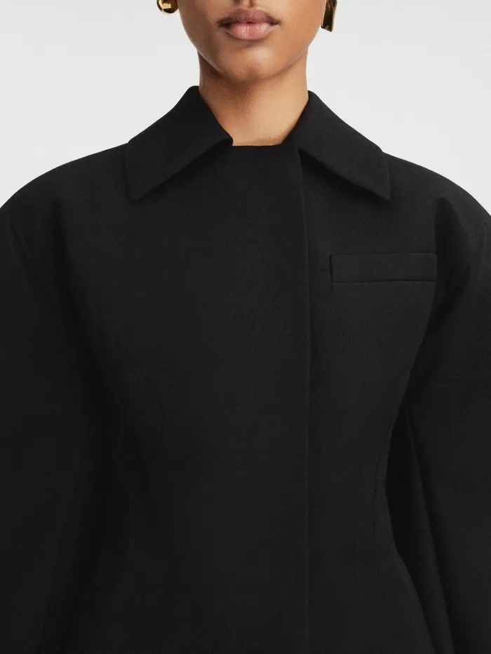 JACQUEMUS Coats and Jackets Belted Backless Jacket Black 8211 Women