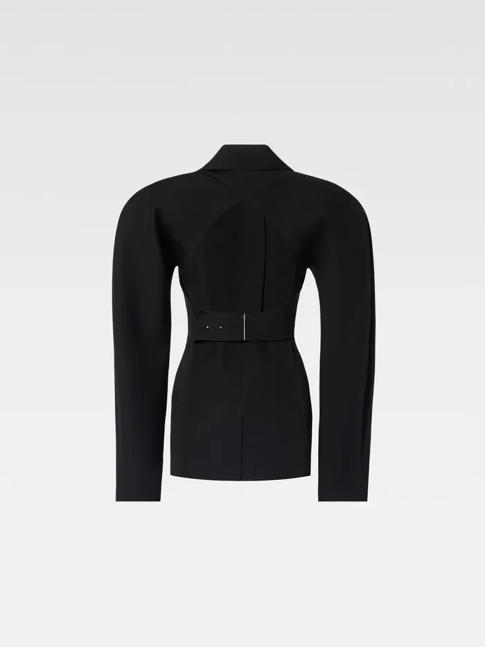 JACQUEMUS Coats and Jackets Belted Backless Jacket Black 8211 Women