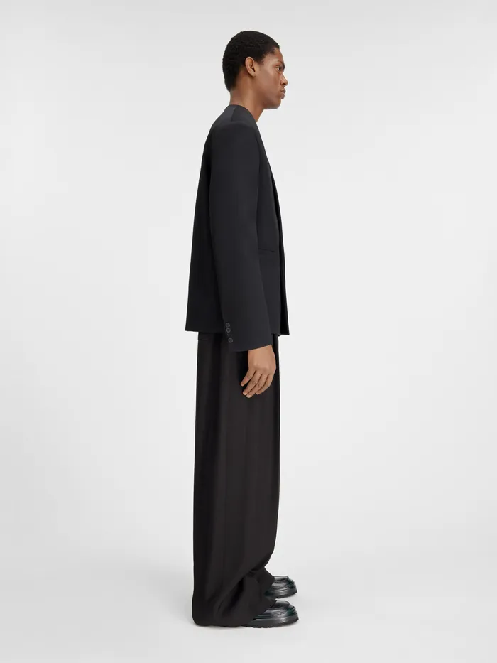 JACQUEMUS Coats and Jackets Collarless Blazer Black 8211 Men