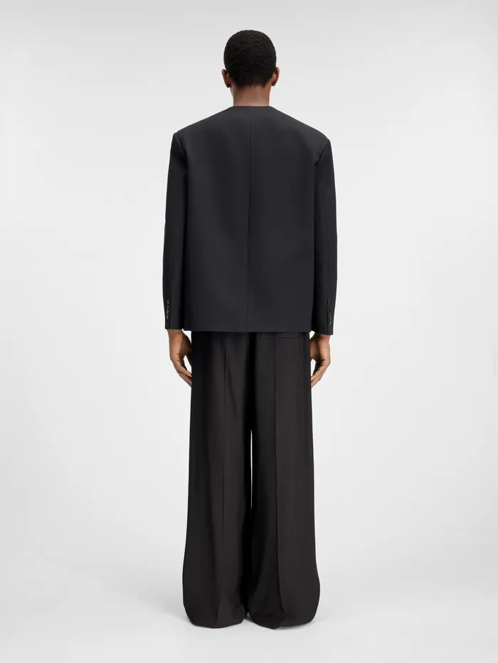 JACQUEMUS Coats and Jackets Collarless Blazer Black 8211 Men