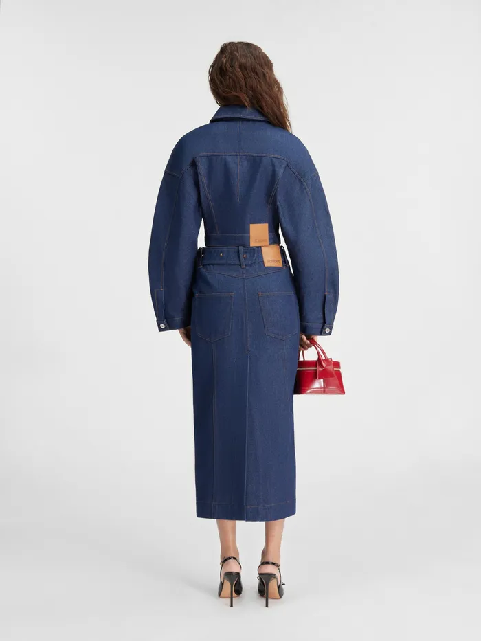 JACQUEMUS Coats and Jackets Cropped Denim Jacket Navybrown 8211 Women