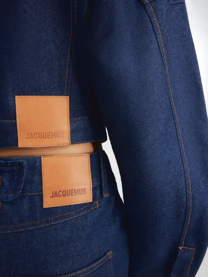 JACQUEMUS Coats and Jackets Cropped Denim Jacket Navybrown 8211 Women