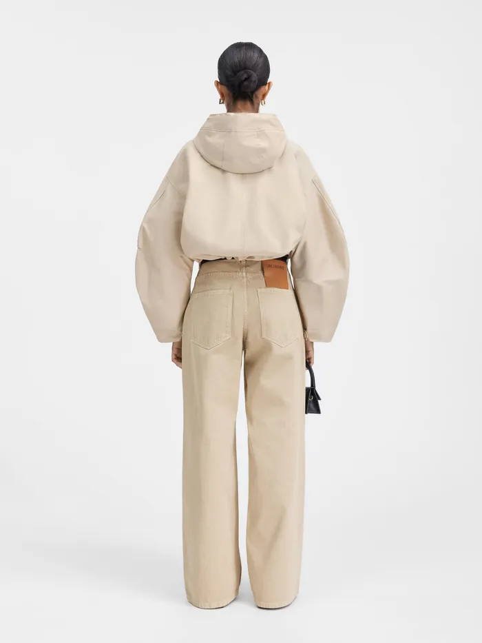 JACQUEMUS Coats and Jackets Cropped Parka Beige 8211 Women